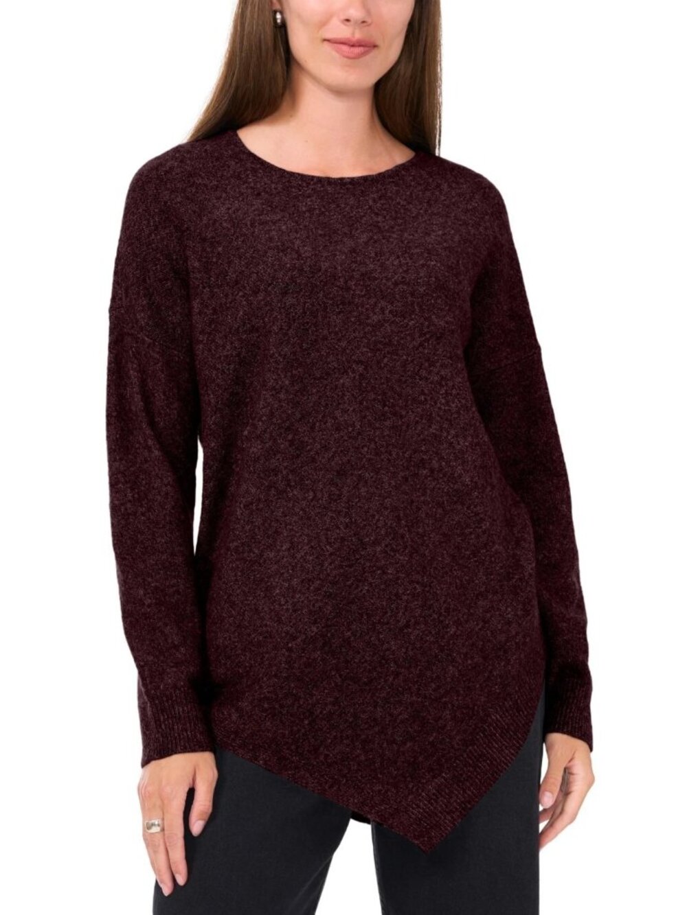Vince Camuto Women’s Asymmetrical Hem Crewneck Sweater XL Long Sleeve